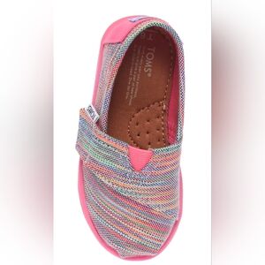 TOMS Baby Girl Kids Colorful Pink Shoes Size 3T